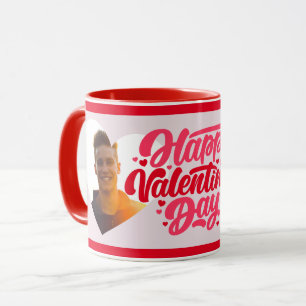 Caneca Coração VERMELHO Feliz Dia dos Namorados Multi Fot