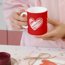 Caneca Coração Vermelho Personalizada – Presente p