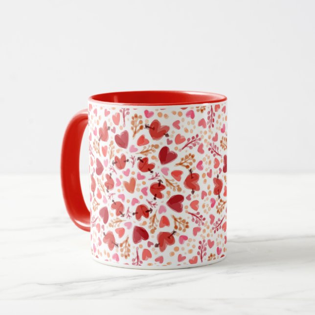 Caneca Corações (Frente Esquerda)