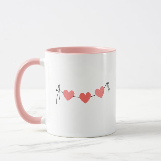 Caneca Corações Arte Moderna Design (Esquerda)
