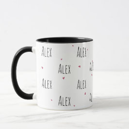 Caneca Corações Bons + Texto "Seu Nome" | Amor