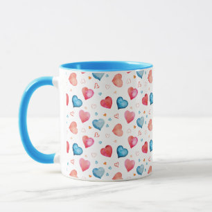 Caneca Corações Coloridos