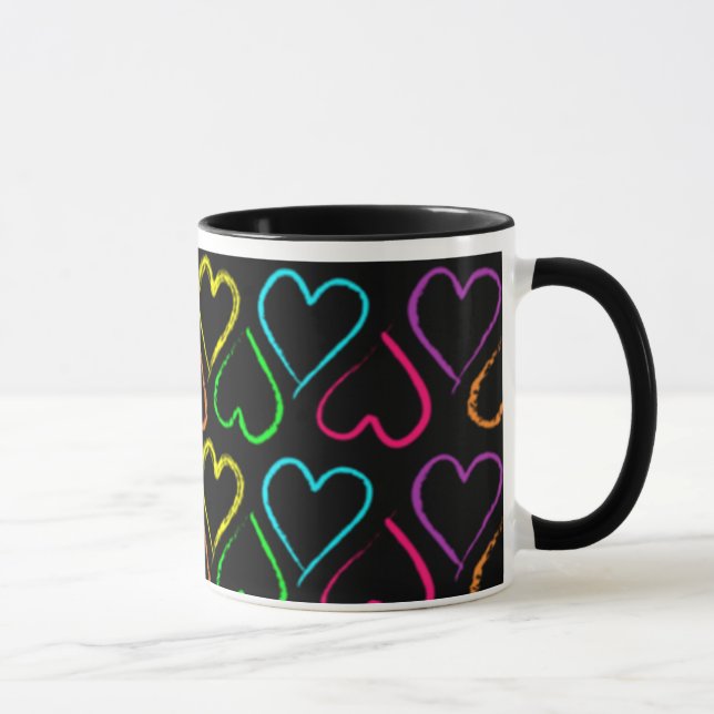 Caneca Corações Coloridos (Direita)