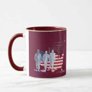 Caneca Corações corajosos grená