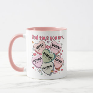 Caneca Corações de Doces de São Valentim Cristãos