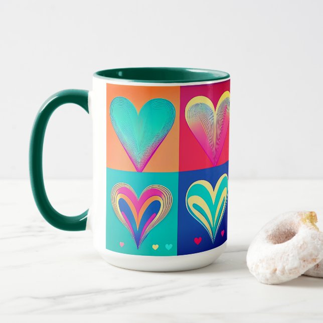 Caneca Corações de Harmonia (Com Donut)