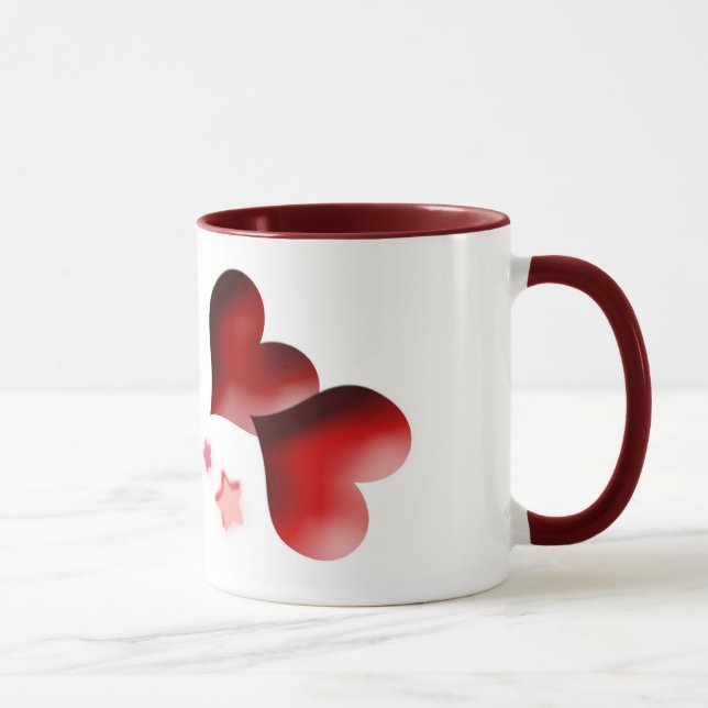 Caneca Corações do amor [caneca] (Direita)