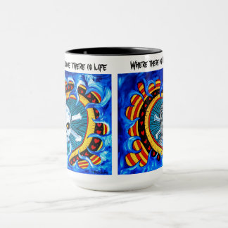 Caneca Corações e crânios