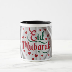 Caneca Corações Românticos Eid Mubarak