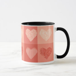 Caneca Corações Rosa para Você