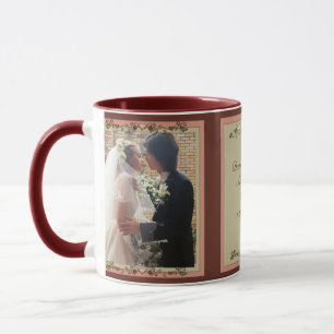 Caneca Corações Sanguíneos Personalizáveis De Casamento
