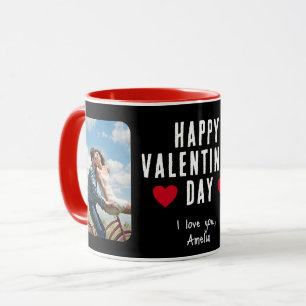 Caneca Corações Vermelhos Feliz Dia dos Namorados Namorad