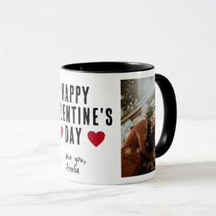 Caneca Corações Vermelhos Feliz Dia dos Namorados Namorad