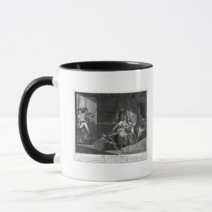 Caneca Coragem heróico de uma mulher que enfrenta ladrõ