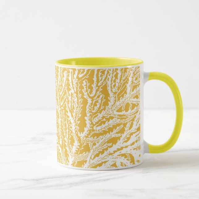 Caneca Coral Amarelo e Branco (Direita)