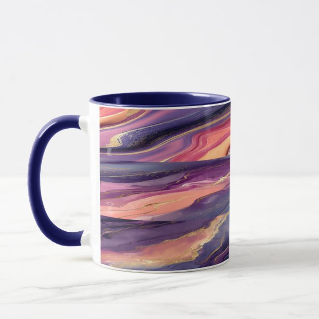 Caneca coral and violet pattern (Esquerda)