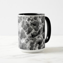 Caneca Coral com travesseiro redondo preto e branco a cor