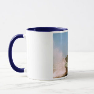 Caneca Corbiere Lighthouse em uma tempestade de inverno