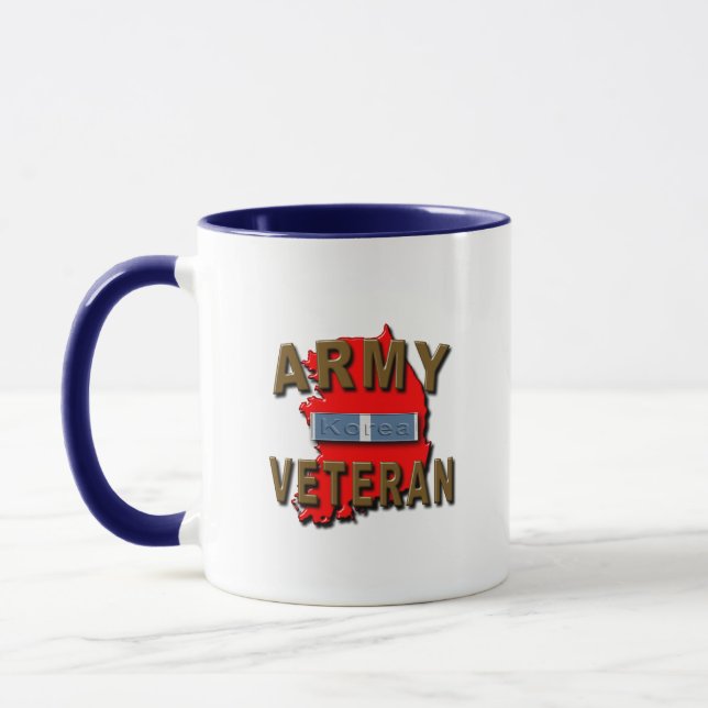 Caneca Coreano+Fita do serviço do veterano de guerra, (Esquerda)