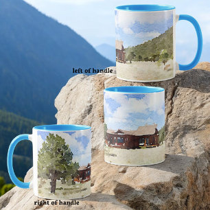 Caneca Cores d'água vivas do país da Solteiro