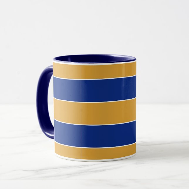 Caneca Cores de Bandeira do Estado de Massachusetts (Frente Esquerda)