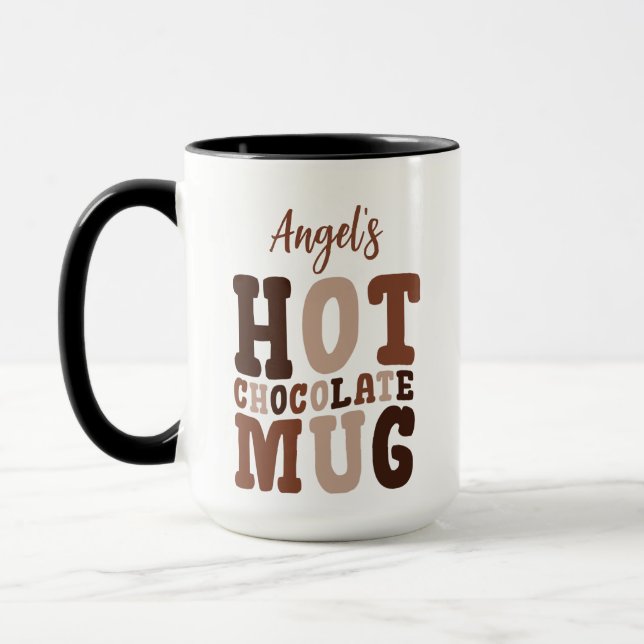Caneca Cores de Chocolate Personalizado (Do-&-Tal) Chocol (Esquerda)