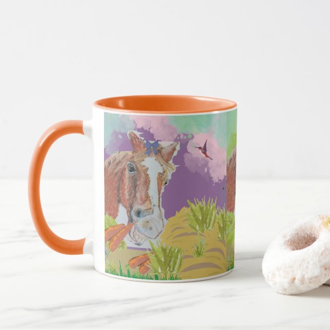 Caneca Cores de diversão da Poppy Art (Com Donut)