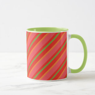 Caneca Cores De Papoila Snazzy Stripes Ringer Mug