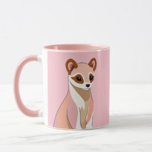 Caneca Cores de Pastel Ferret Curiosos