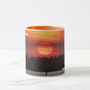 Caneca Cores de Pôr do Sol Deslumbrantes - Marina Del Rey