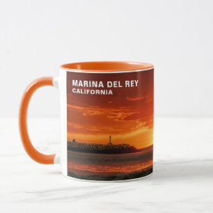 Caneca Cores de Pôr do Sol Lindas - Marina Del Rey, CA