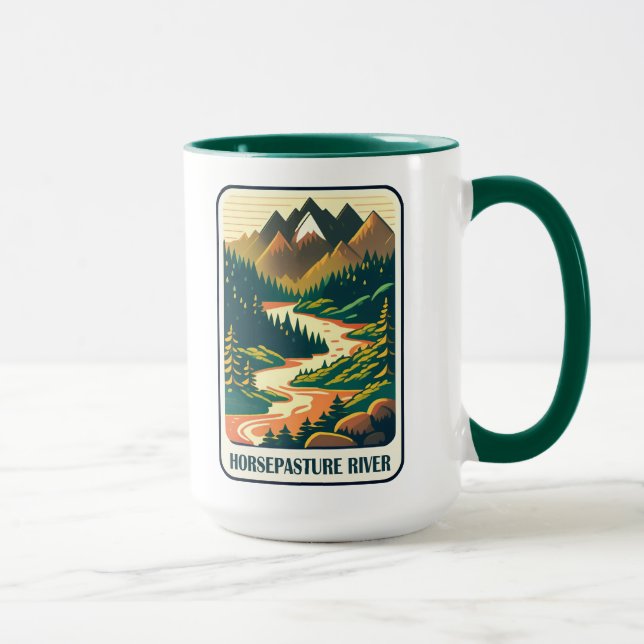 Caneca Cores do rio Horsepasture Carolina do Norte (Direita)