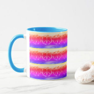 Caneca Cores powern do arco-íris da flor do símbolo de