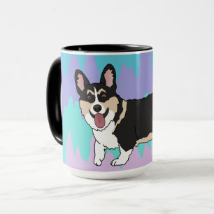 Caneca Corgi com três cores