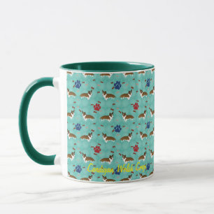 Caneca Corgi de Galês do casaco de lã