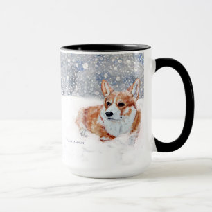 Caneca Corgi do inverno