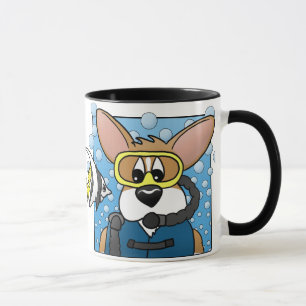 Caneca Corgi do mergulhador