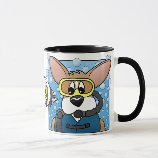 Caneca Corgi do mergulhador (Direita)