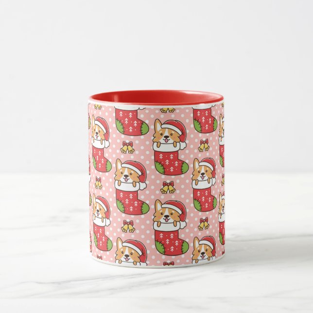 Caneca Corgi Mug, um belo Natal (Centro)