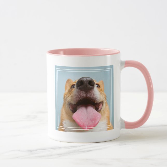 Caneca Corgi muito feliz das imagens | de Getty (Direita)