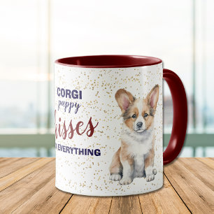 Caneca Corgi Puppy Kisses Corrigir Tudo
