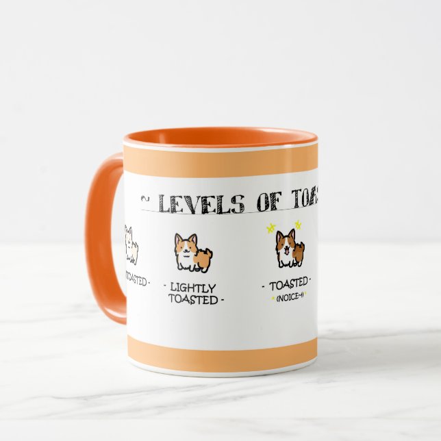 Caneca ~ Corgis tostado ~ (Frente Esquerda)