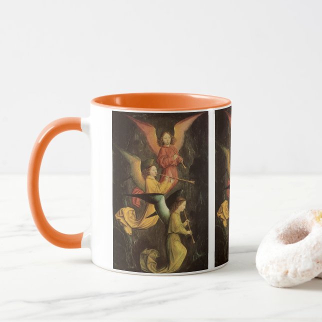 Caneca Coro de Anjos por Simon Marmion, Renascance Art (Com Donut)