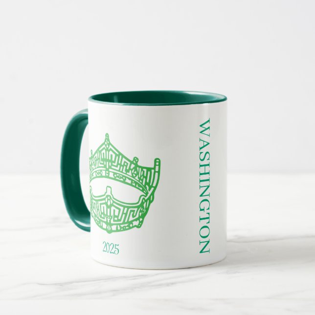 Caneca Coroa Americana Nome Personalizado Mug (Frente Esquerda)