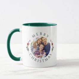 Caneca Coroa Botânica Moderna Foto Natal