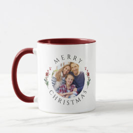 Caneca Coroa Botânica Moderna Foto Natal