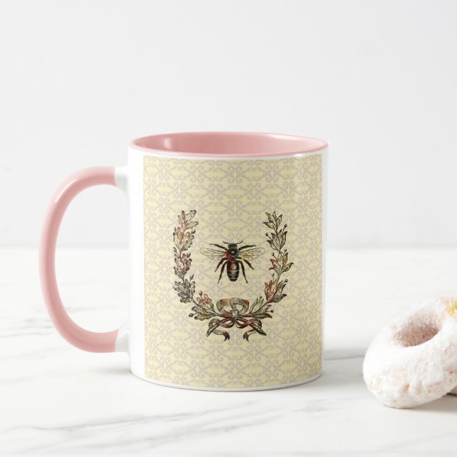 Caneca Coroa de Abelhas Vintage (Com Donut)