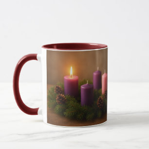 Caneca Coroa de Advento Tradicional Primeiro Domingo