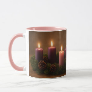 Caneca Coroa de Advento Tradicional Terceiro Domingo