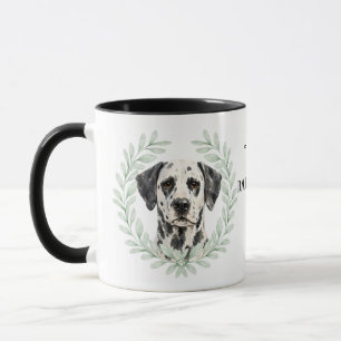 Caneca Coroa de Eucalipto Cão Dalmata Monograma